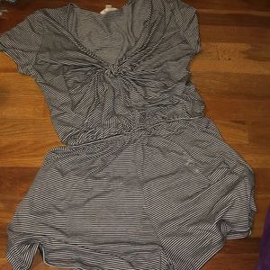 black and white striped ROMPER